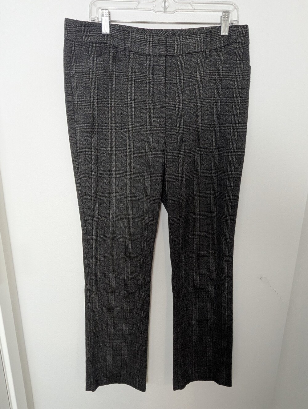 Maurices Women's Gray Dress Pants Size 9/10 Plaid Straight Leg EUC